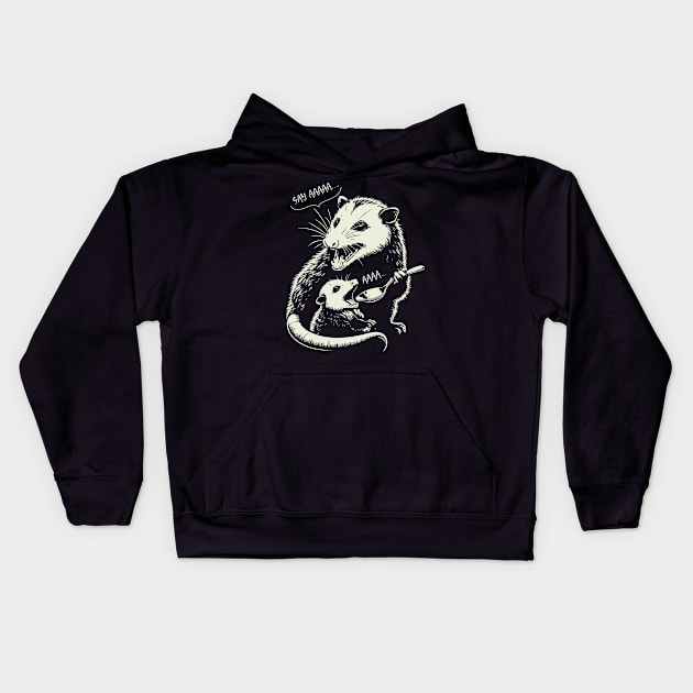 Opossum Moms Love Kids Hoodie by Trendsdk